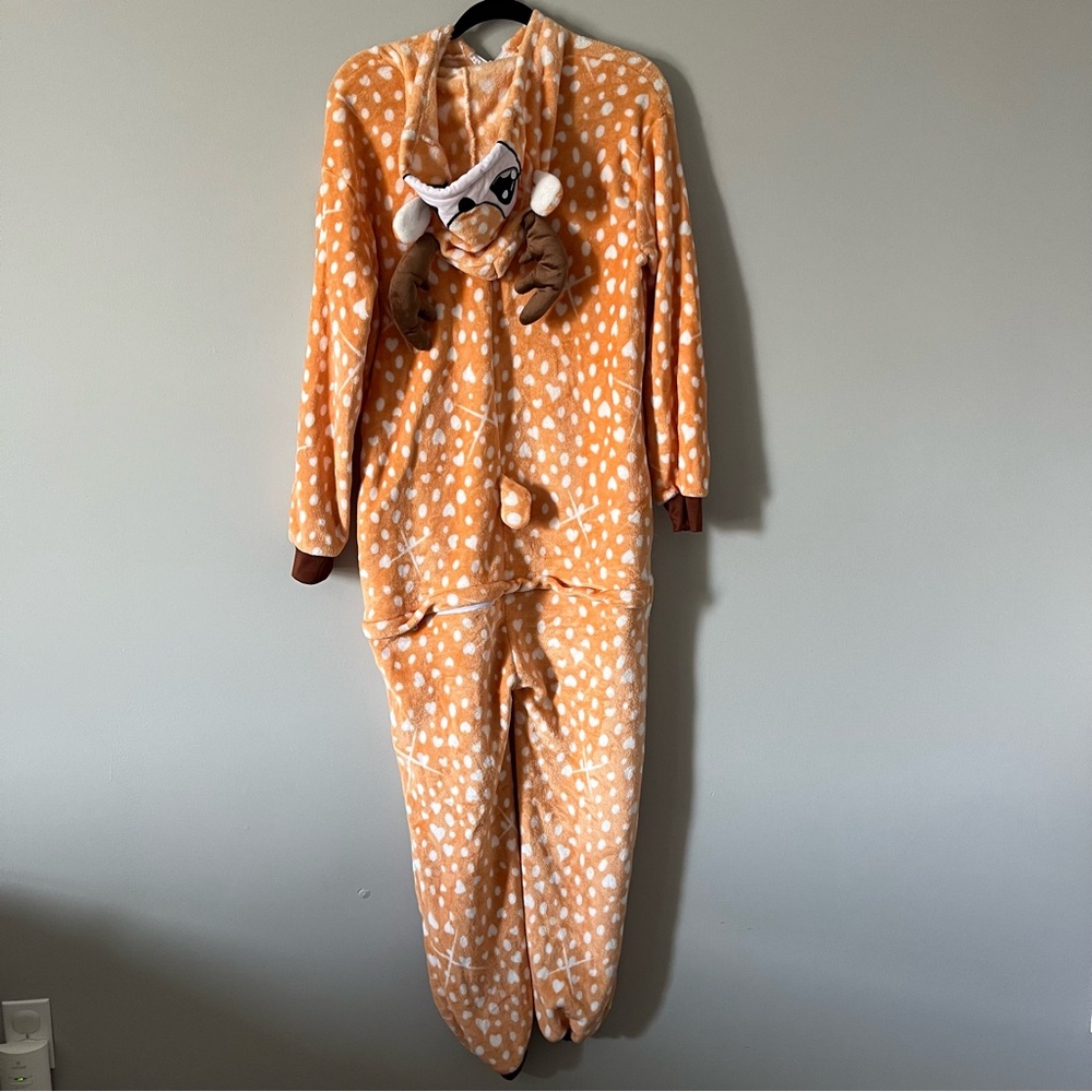 Orange Polka Dot Onesie Pajamas